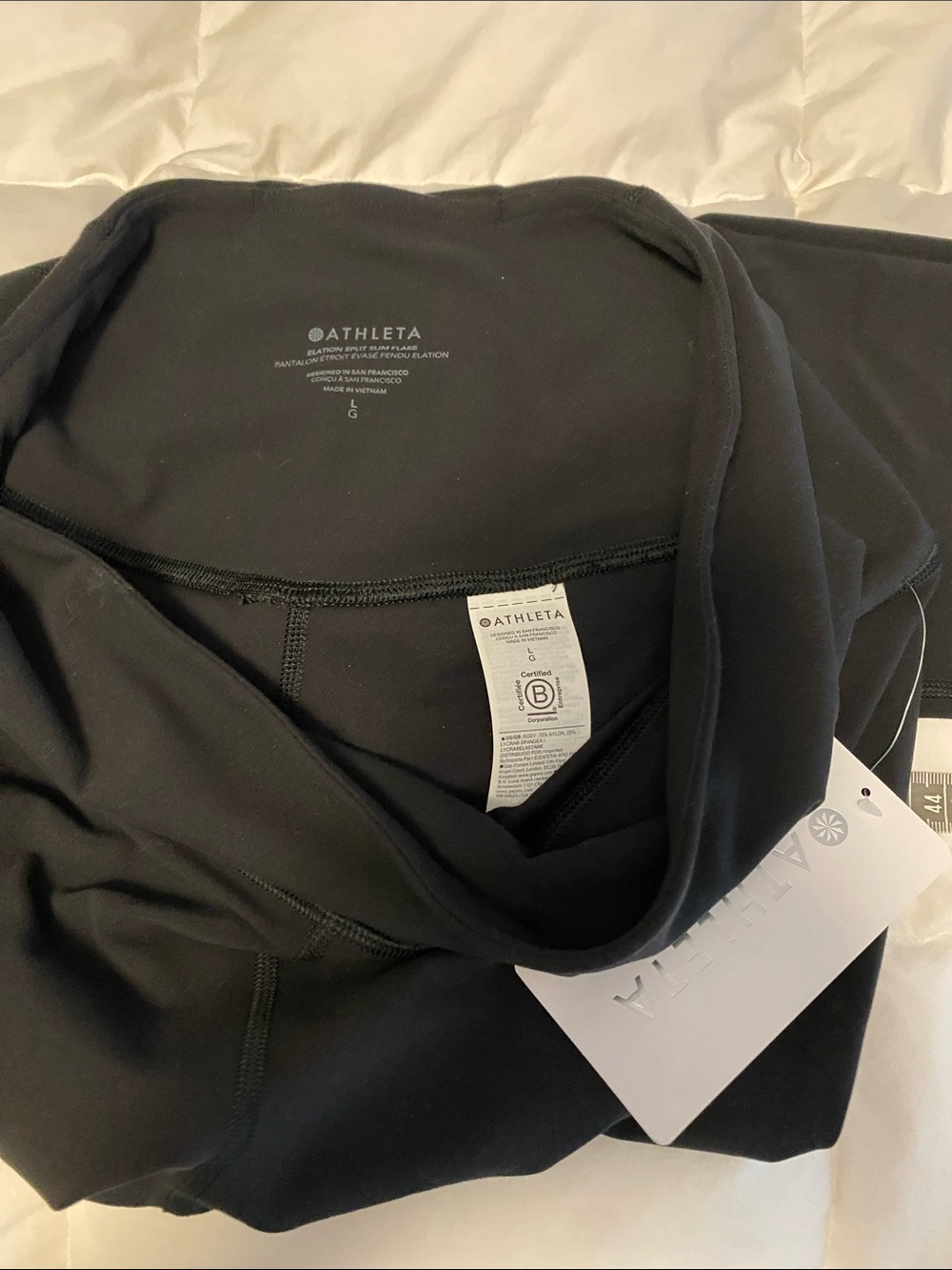 Athleta Elation split slim flare leggings pants size large new - Picture 7 of 7